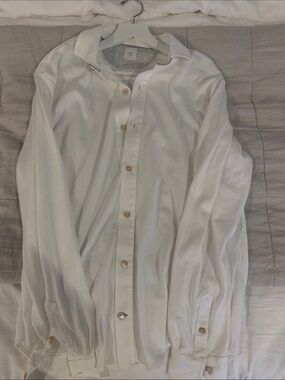 ELEVENTY PLATINUM BUTTON UP KNIT SHIRT
